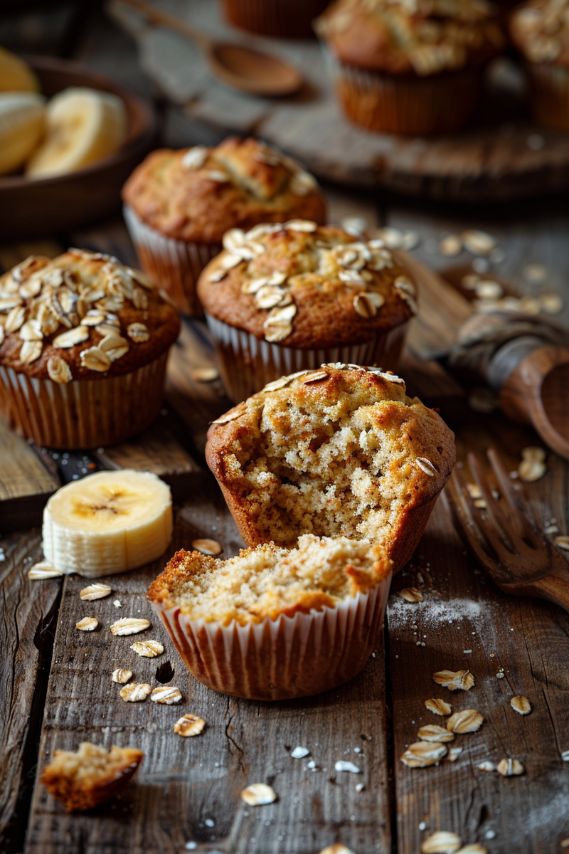 Healthy Banana Oat Muffins Recipe - Naturally Sweet & Easy